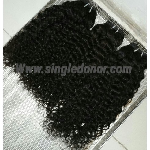 Steamed peruvian curly hair